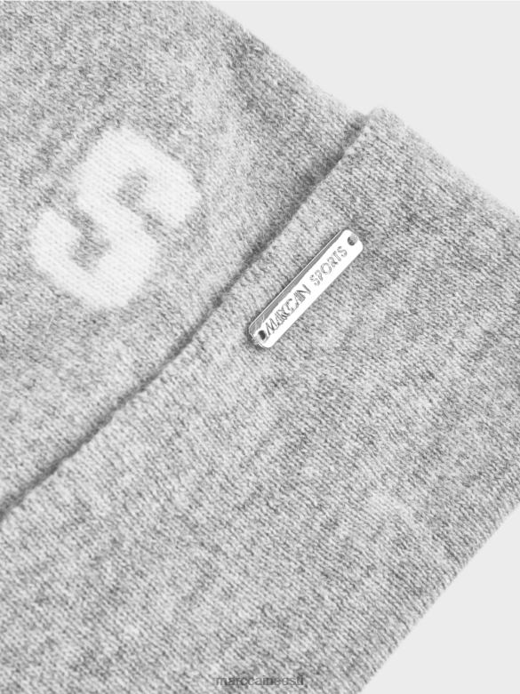 Marc Cain tarvik kootud \"mõtleme koos ümber\" müts J8DT1694 hõbehall