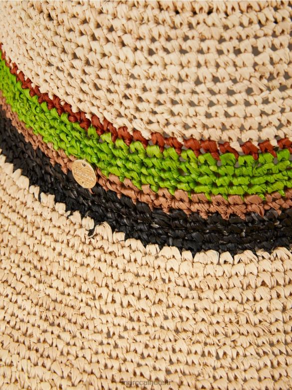 Marc Cain tarvik naturaalsest õlest päikesemüts J8DT1722 sügav liiv