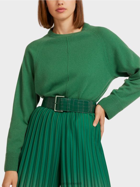 Marc Cain tarvik krokodilli välimusega veisenahast vöö J8DT1744 pime mets