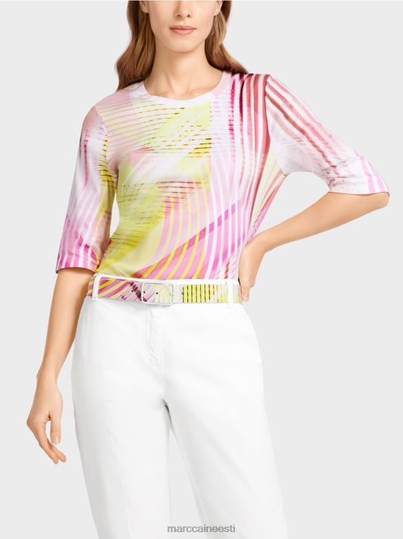 Marc Cain tarvik värviline puusarihm veisenahast nappast J8DT1717 kerge limeaad