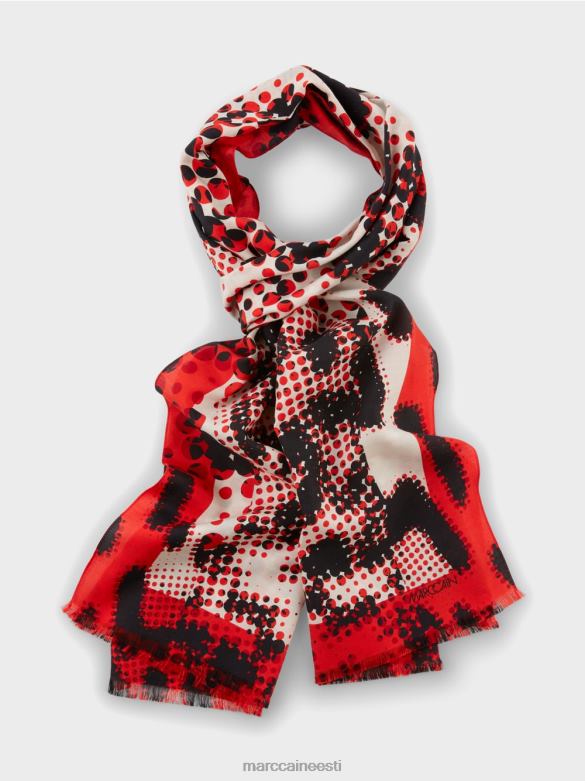 Marc Cain tarvik loomakarva motiiviga sall J8DT1669 campari