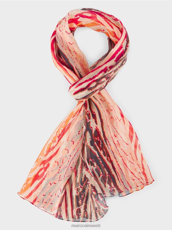 Marc Cain tarvik loomakarva trükiga siidisall J8DT1712 kreem