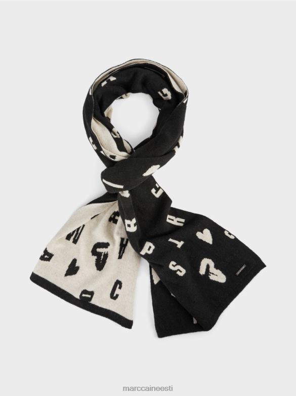 Marc Cain tarvik ümberpööratav "koos ümbermõtlemise" sall J8DT1693 must