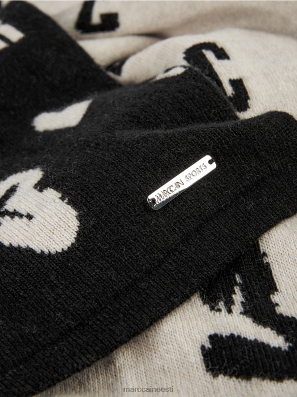 Marc Cain tarvik ümberpööratav \"koos ümbermõtlemise\" sall J8DT1693 must