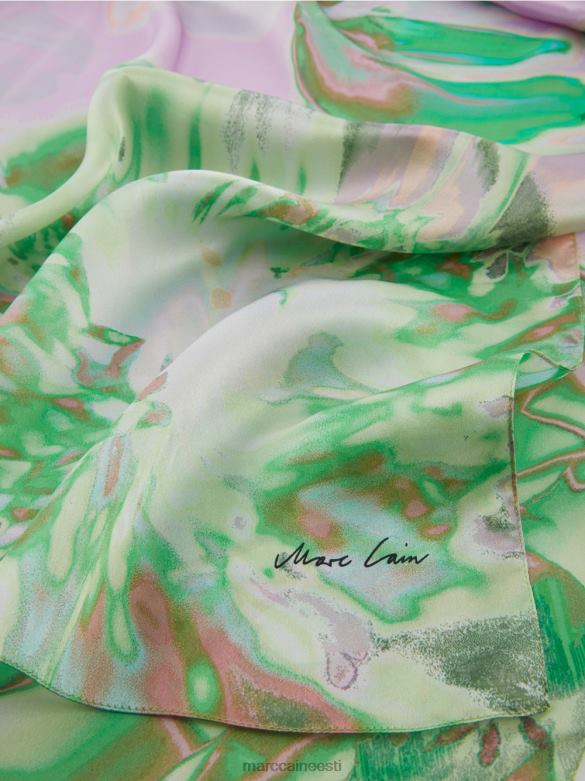 Marc Cain tarvik õrn lillelise disainiga siidsall J8DT1665 särav lavendel